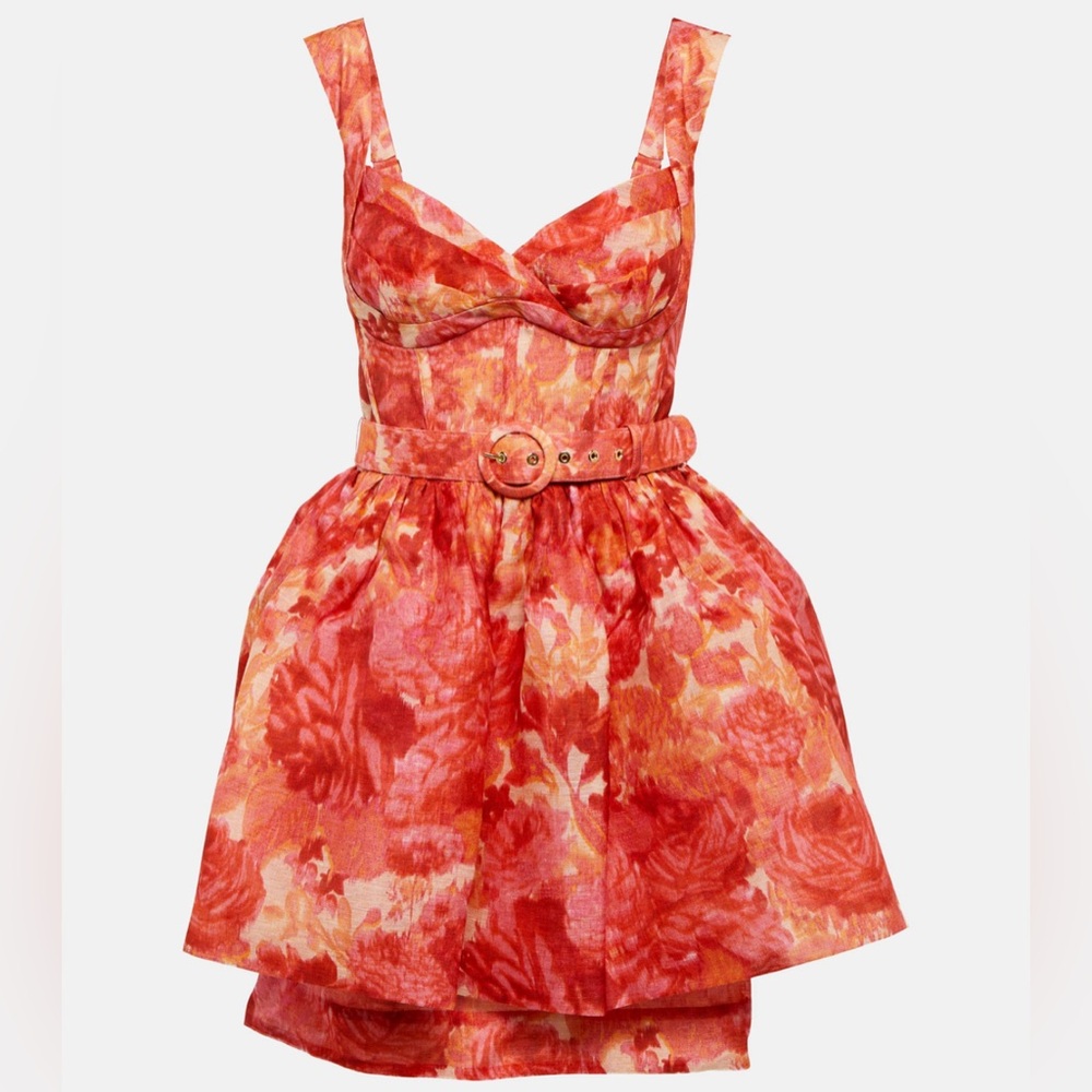 Zimmermann High Tide Linen and Silk Dress